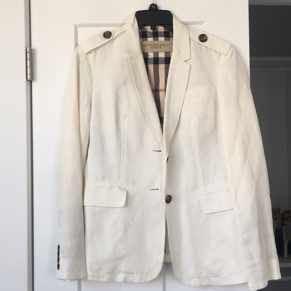 Burberry white blazer jacket